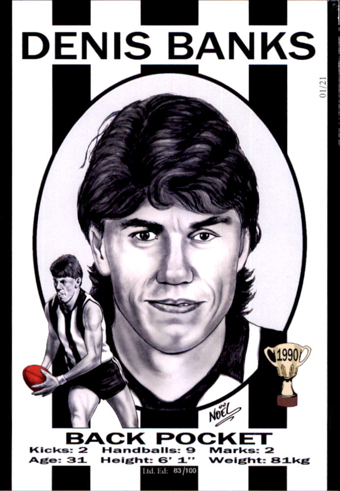 Collingwood Magpies 1990 Premiers Card Set by Noel