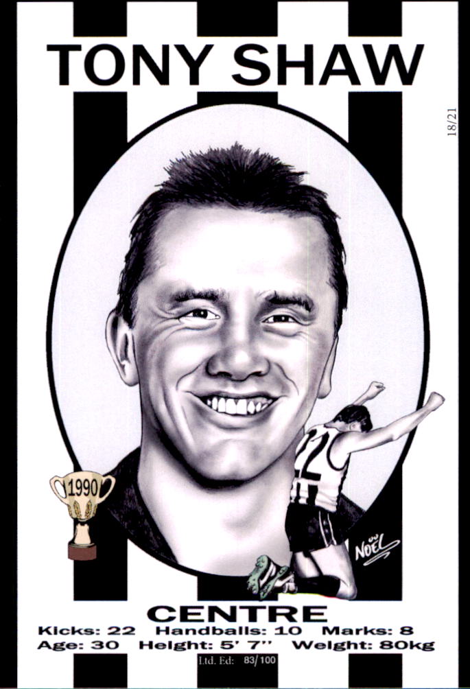 Collingwood Magpies 1990 Premiers Card Set by Noel