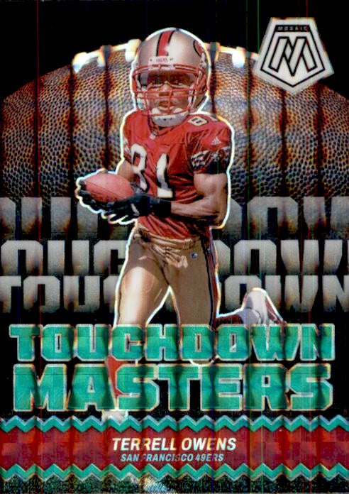 Terrell Owens, Touchdown Masters, Green Prizm, 2024 Panini Mosaic Football NFL