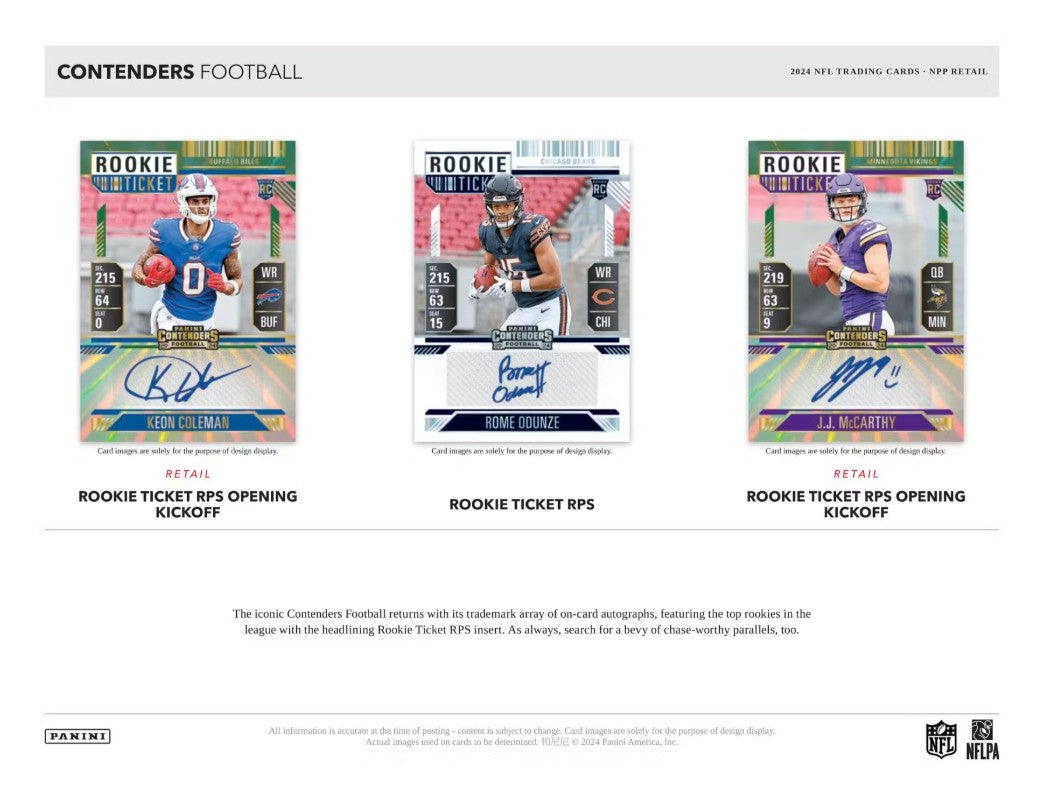 2024 Panini Contenders Football Jumbo Value 12-Pack