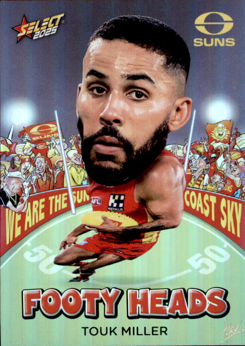 Touk Miller, FH52, Footy Heads, 2025 Select AFL Footy Stars