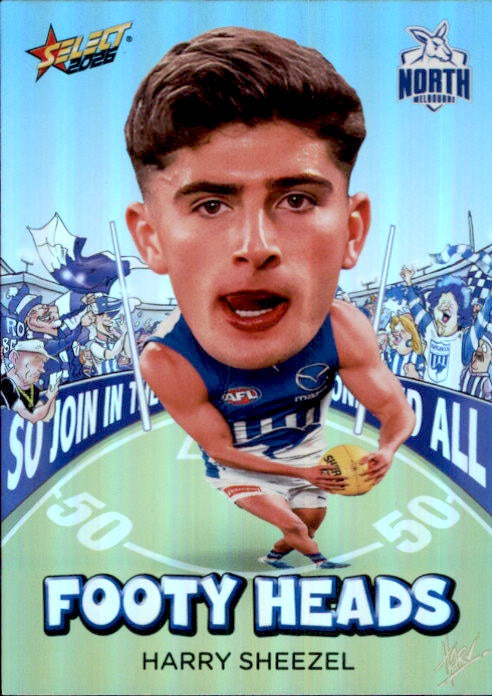 Harry Sheezel, FH71, Footy Heads, 2026 Select AFL Footy Stars