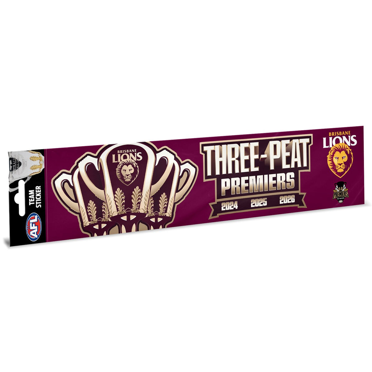 Brisbane Lions 2026 AFL Premiers Bumper Sticker