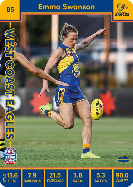 2023 Teamcoach AFLW Common Cards - Cards 1 to 90 - Pick Your Card