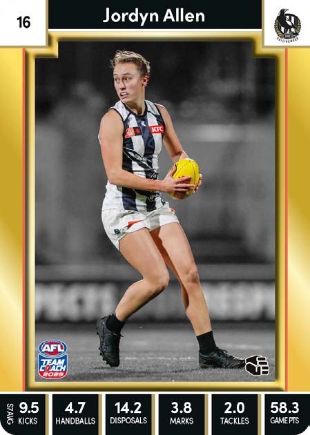 2023 Teamcoach AFLW GOLD Parallel Cards - Cards 1 to 90 - Pick Your Card