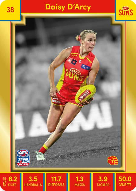 2023 Teamcoach AFLW GOLD Parallel Cards - Cards 1 to 90 - Pick Your Card