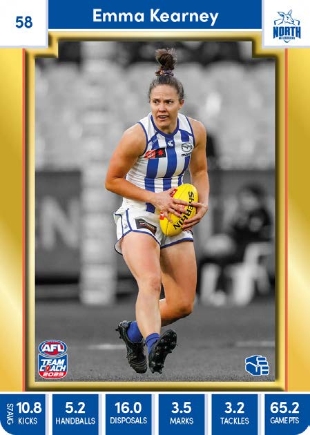 2023 Teamcoach AFLW GOLD Parallel Cards - Cards 1 to 90 - Pick Your Card
