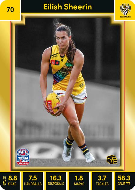 2023 Teamcoach AFLW GOLD Parallel Cards - Cards 1 to 90 - Pick Your Card