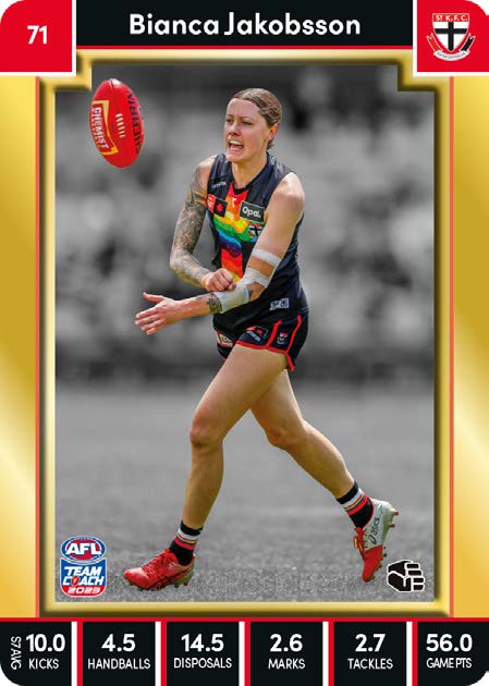 2023 Teamcoach AFLW GOLD Parallel Cards - Cards 1 to 90 - Pick Your Card