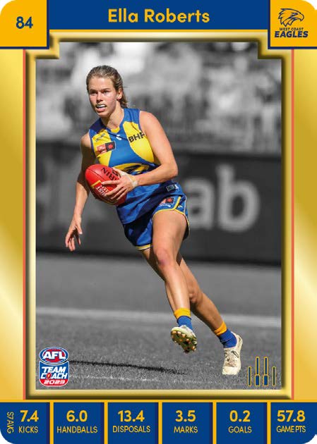 2023 Teamcoach AFLW GOLD Parallel Cards - Cards 1 to 90 - Pick Your Card