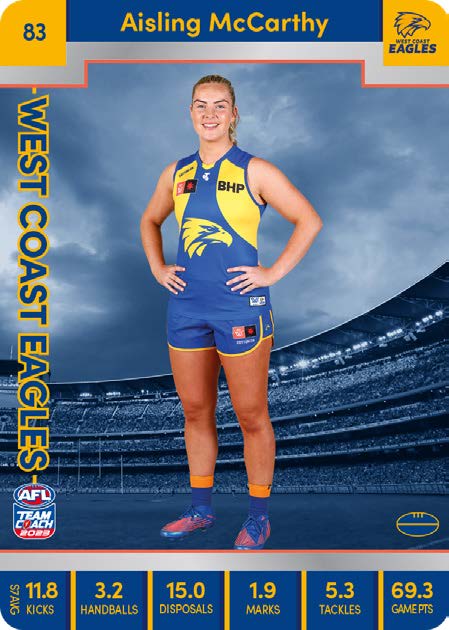 2023 Teamcoach AFLW Silver Parallel Cards - Cards 1 to 90 - Pick Your Card