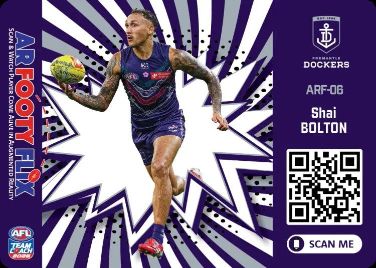 2026 Teamcoach AFL, AR Footy Flix Cards - Cards ARF-01 to ARF-18 - Pick Your Card