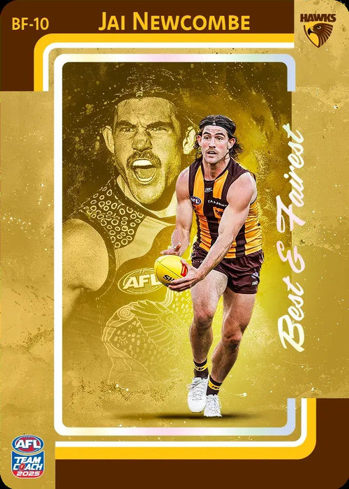 Jai Newcombe, BF-10, GOLD Best & Fairest, 2025 Teamcoach AFL