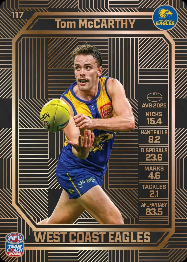 Tom McCarthy, #117, Bronze, 2026 Teamcoach AFL