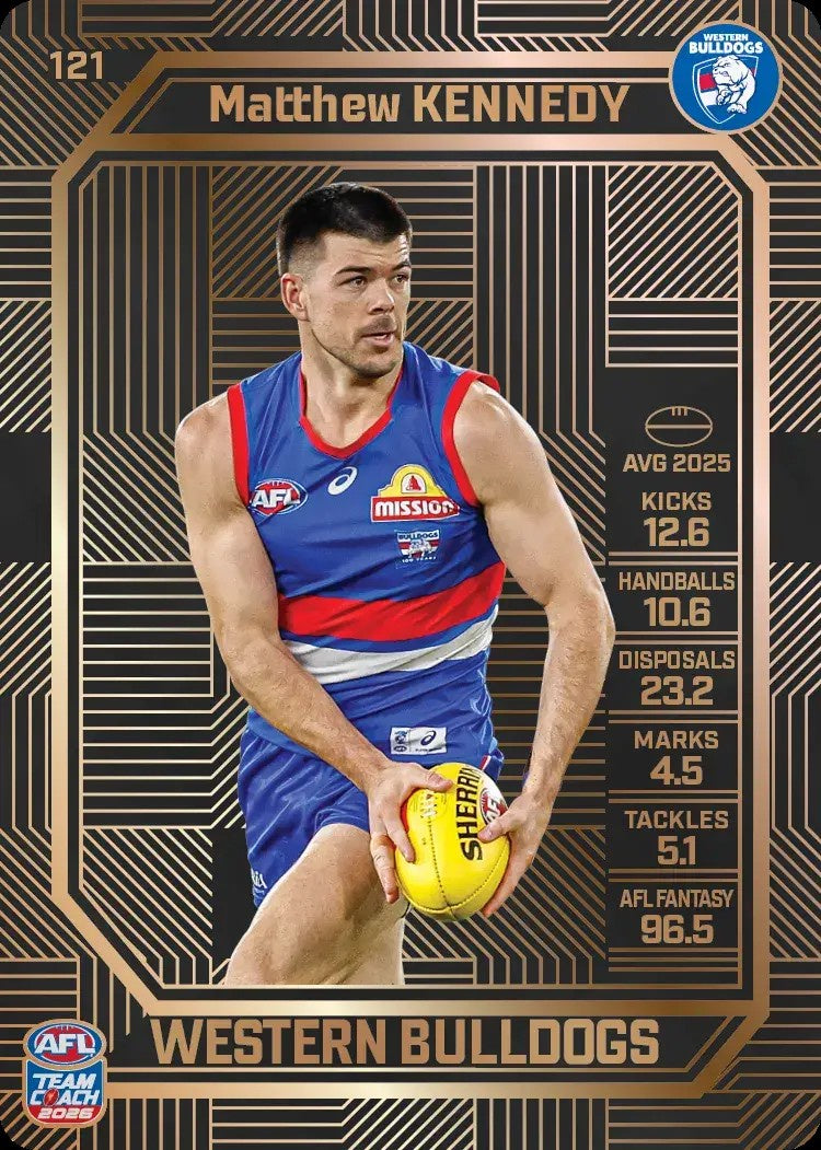 Matthew Kennedy, #121, Bronze, 2026 Teamcoach AFL