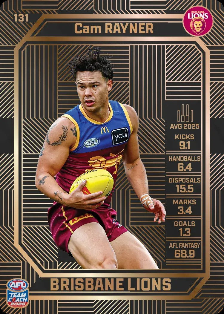 Cam Rayner, #131, Bronze, 2026 Teamcoach AFL