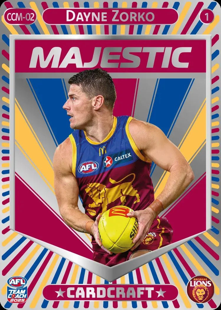 Dayne Zorko, CCM-02-1, Majestic Card Craft, 2025 Teamcoach AFL