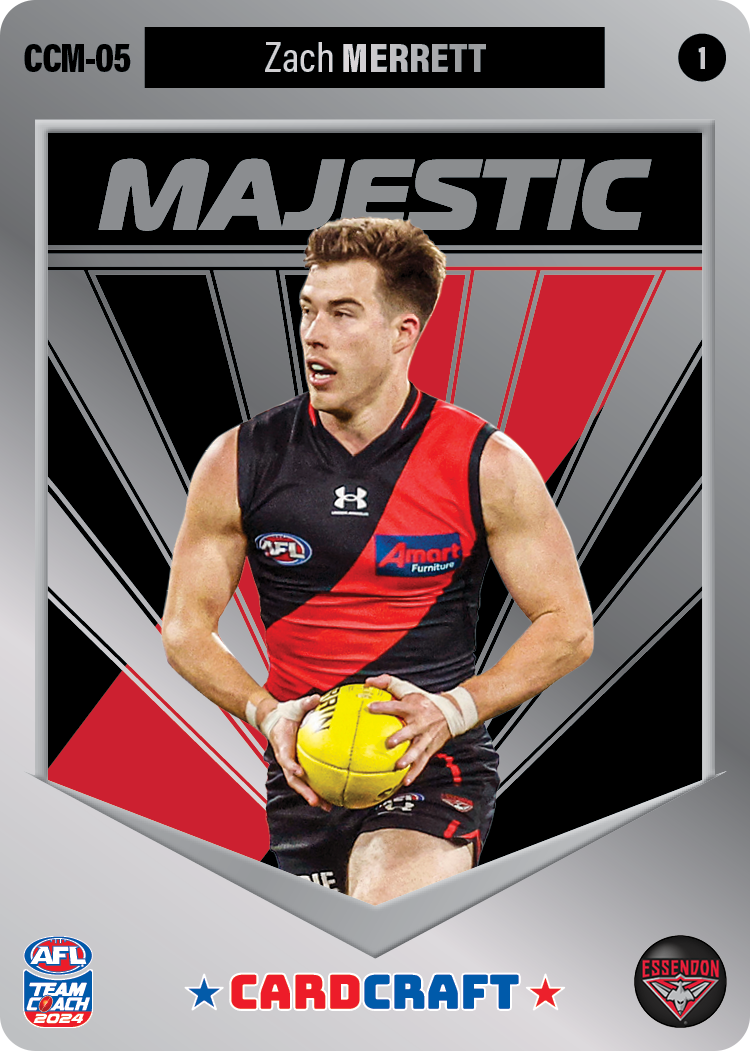 Zach Merrett, CCM-05-1, Majestic Card Craft, 2024 Teamcoach AFL