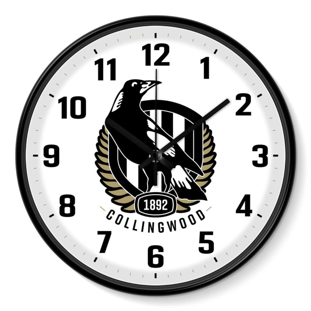 COLLINGWOOD MAGPIES WALL CLOCK
