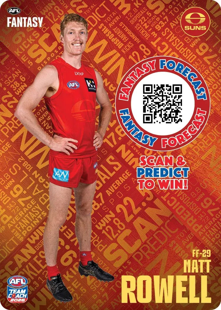 2026 Teamcoach AFL Fantasy Forecast - Cards 1 to 72 - Pick Your Card