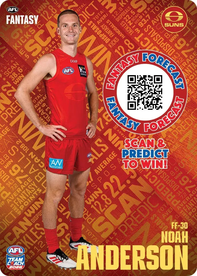 2026 Teamcoach AFL Fantasy Forecast - Cards 1 to 72 - Pick Your Card
