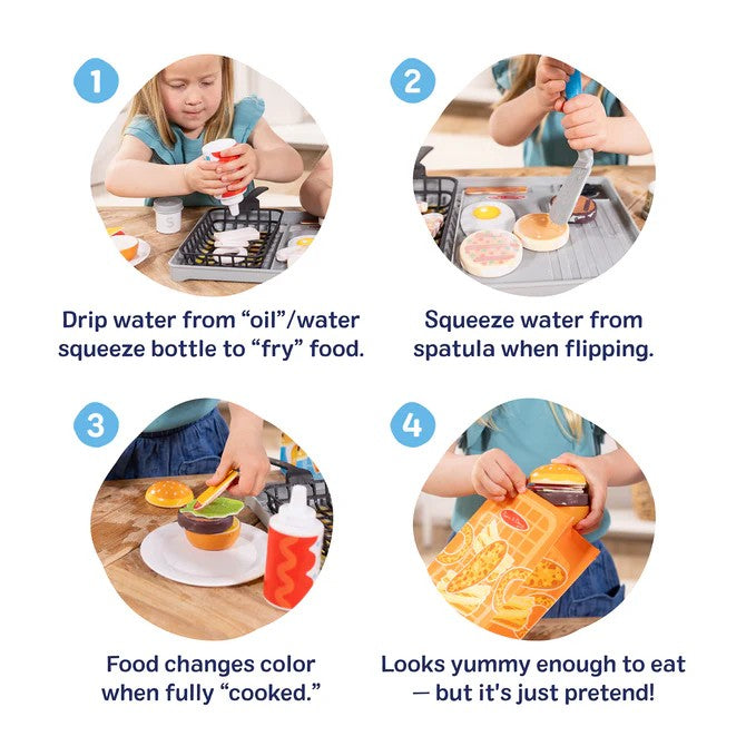 Melissa & Doug - Water WOW! Flip & Fry Grill Play Set