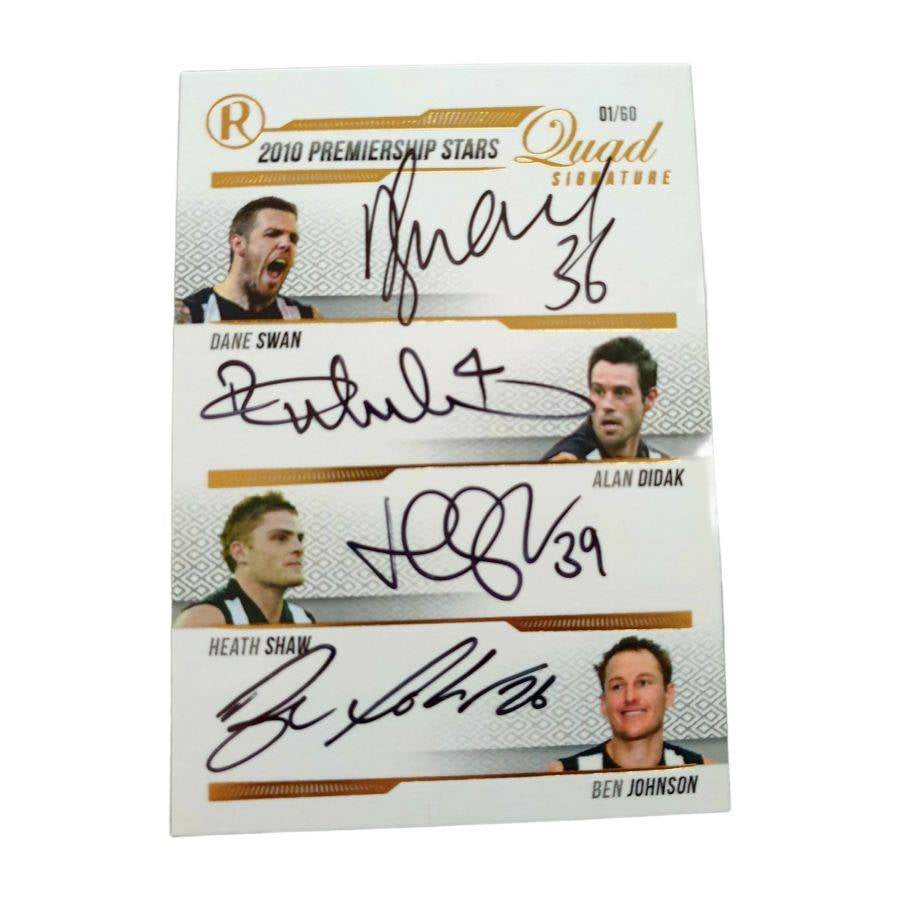 2023 Regal Collingwood 2010 Premiership Stars Quad Signature Card