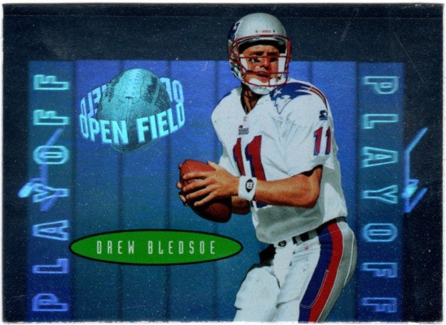 Drew Bledsoe, #11, Open Field, 1996 Playoff Contenders Football NFL