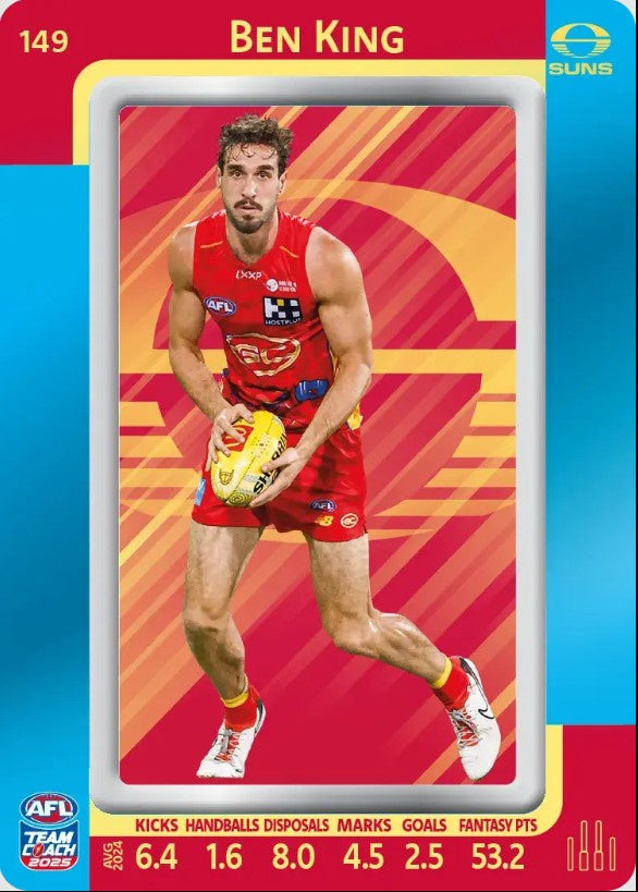 Ben King, #149, Blue Parallel, 2025 Teamcoach AFL