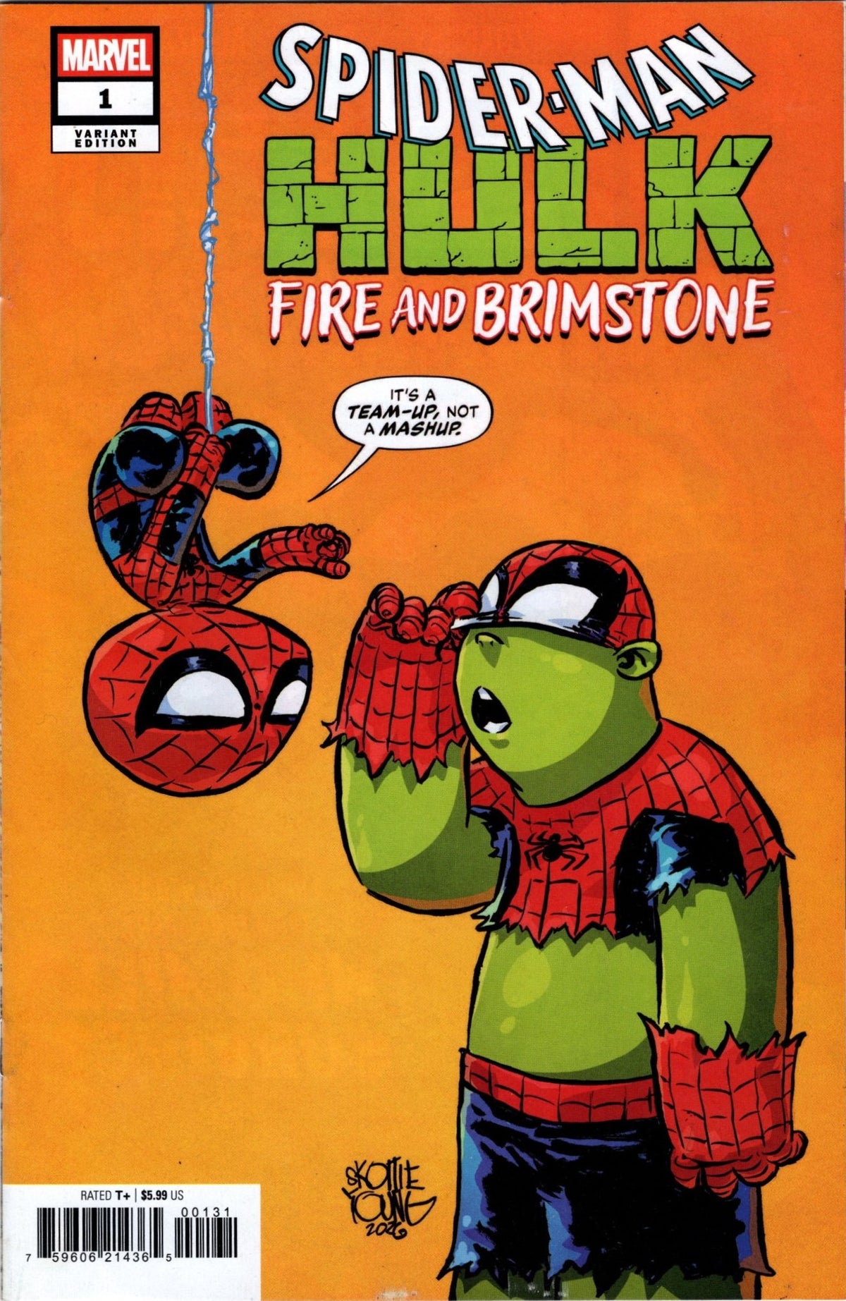 Spider-Man / Hulk: Fire and Brimstone #1, Skottie Young Variant Comic
