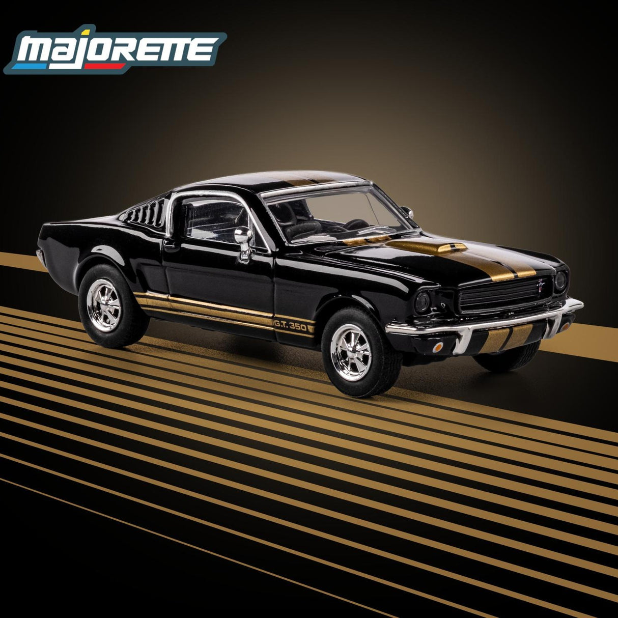 1965 Shelby GT350 BLACK - Majorette: Collection Series, 1:64 Scale Diecast Car