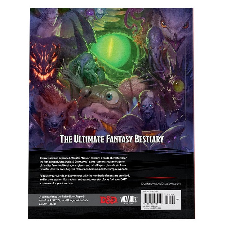 D&D Dungeons & Dragons Monster Manual Hardcover (2024)