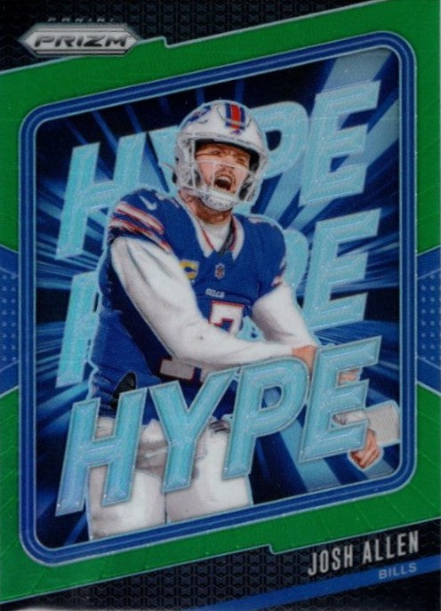 Josh Allen, HYPE Green Prizm, 2024 Panini Prizm Football NFL