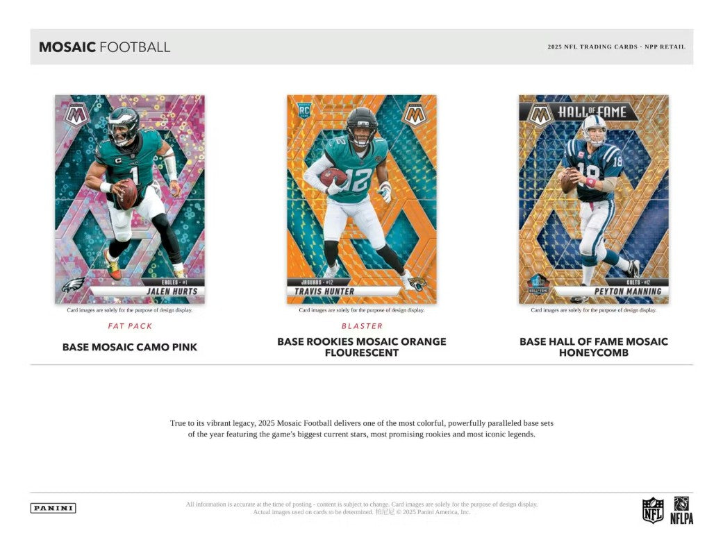 2025 Panini Mosaic Football NFL Jumbo Value Pack