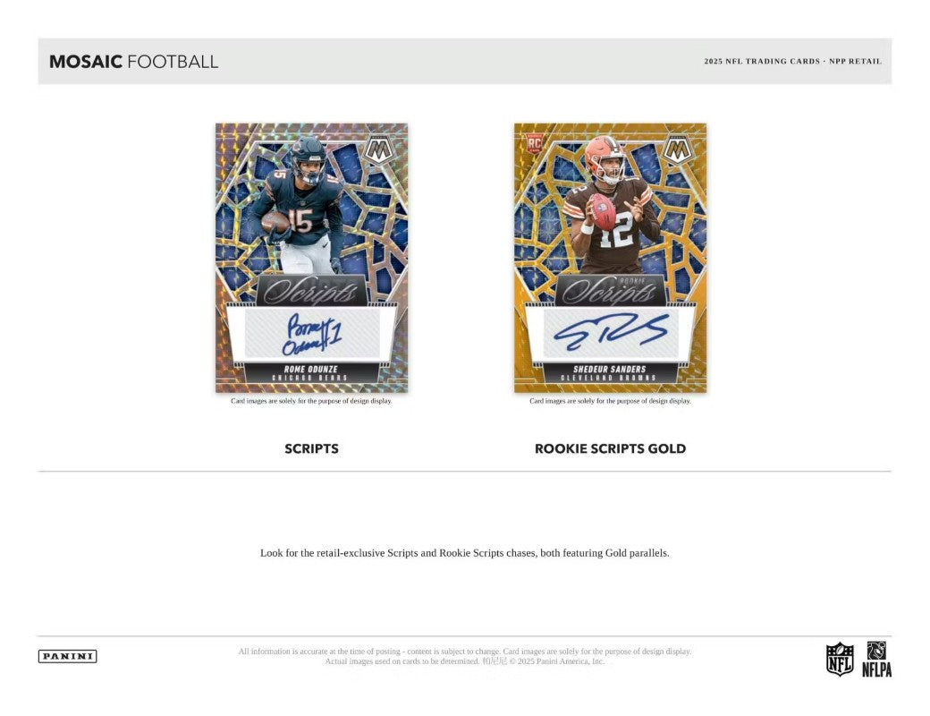 2025 Panini Mosaic Football Mega Box (Reactive Purple Parallels)