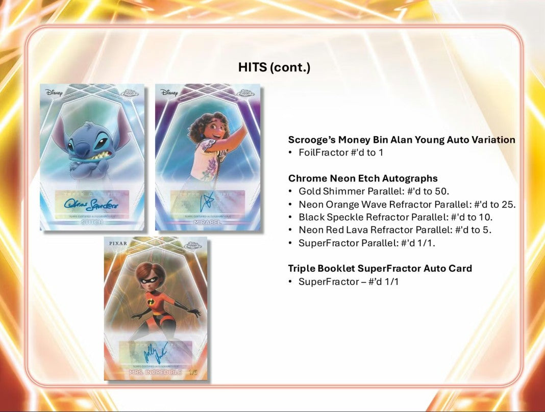 2026 Topps Disney Neon Mega Box