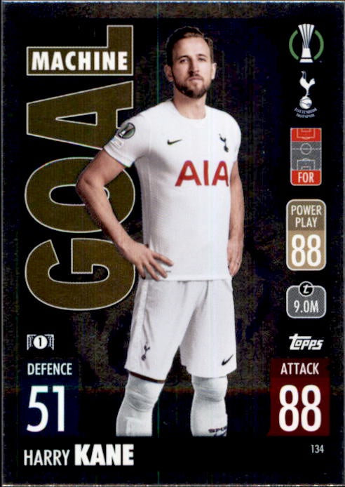 Harry Kane, Goal Machine, 2021-22 Topps Match Attax UEFA Champions & Europa League