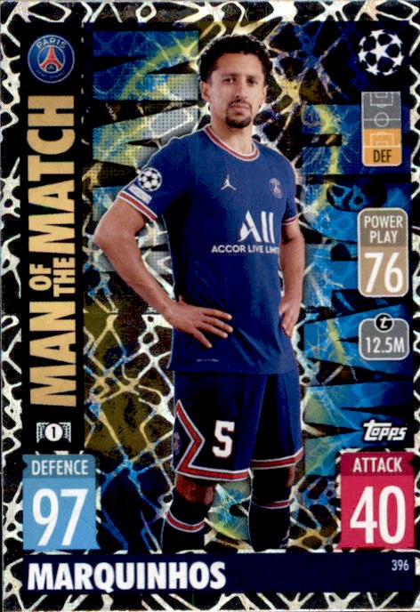 Marquinhos, Man of the Match, 2021-22 Topps Match Attax UEFA Champions & Europa League