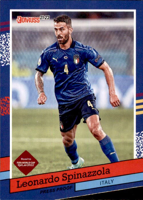 Leonardo Spinazzola, GOLD 1991 Tribute, 2021-22 Panini Donruss Soccer Road To FIFA World Cup Qatar
