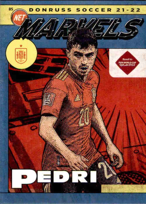 Pedri, Marvels, 2021-22 Panini Donruss Soccer Road To FIFA World Cup Qatar