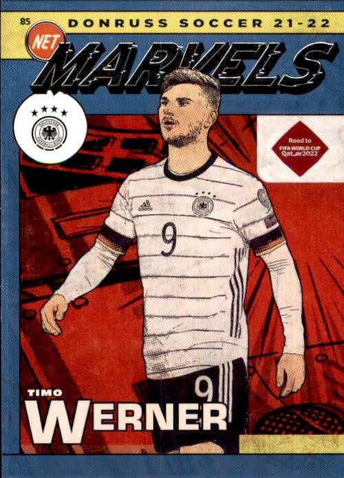 Timo Werner, Marvels, 2021-22 Panini Donruss Soccer Road To FIFA World Cup Qatar