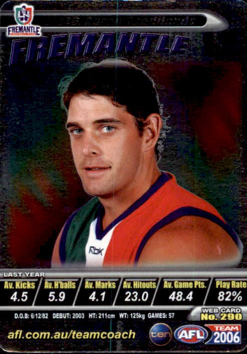 Aaron Sandilands, Silver, 2006 Teamcoach AFL