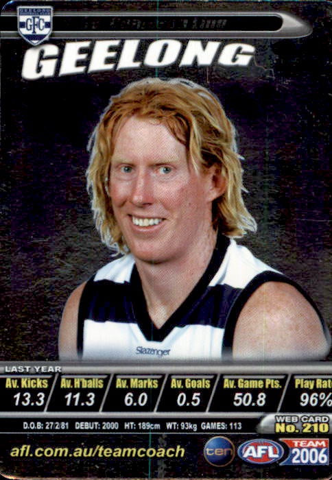 Cameron Ling, Silver, 2006 Teamcoach AFL