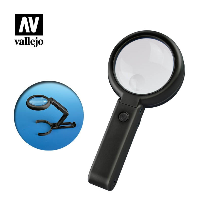 Vallejo - Hobby Tools - Lightcraft Foldable Led Magnifier (with inbult stand)