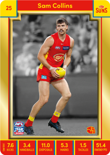 Sam Collins, 25, Gold Parallel, 2023 Teamcoach AFL