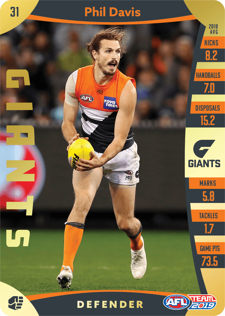 Phil Davis, Gold, 2019 Teamcoach AFL