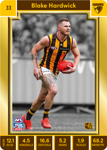 Blake Hardwick, 33, Gold Parallel, 2023 Teamcoach AFL