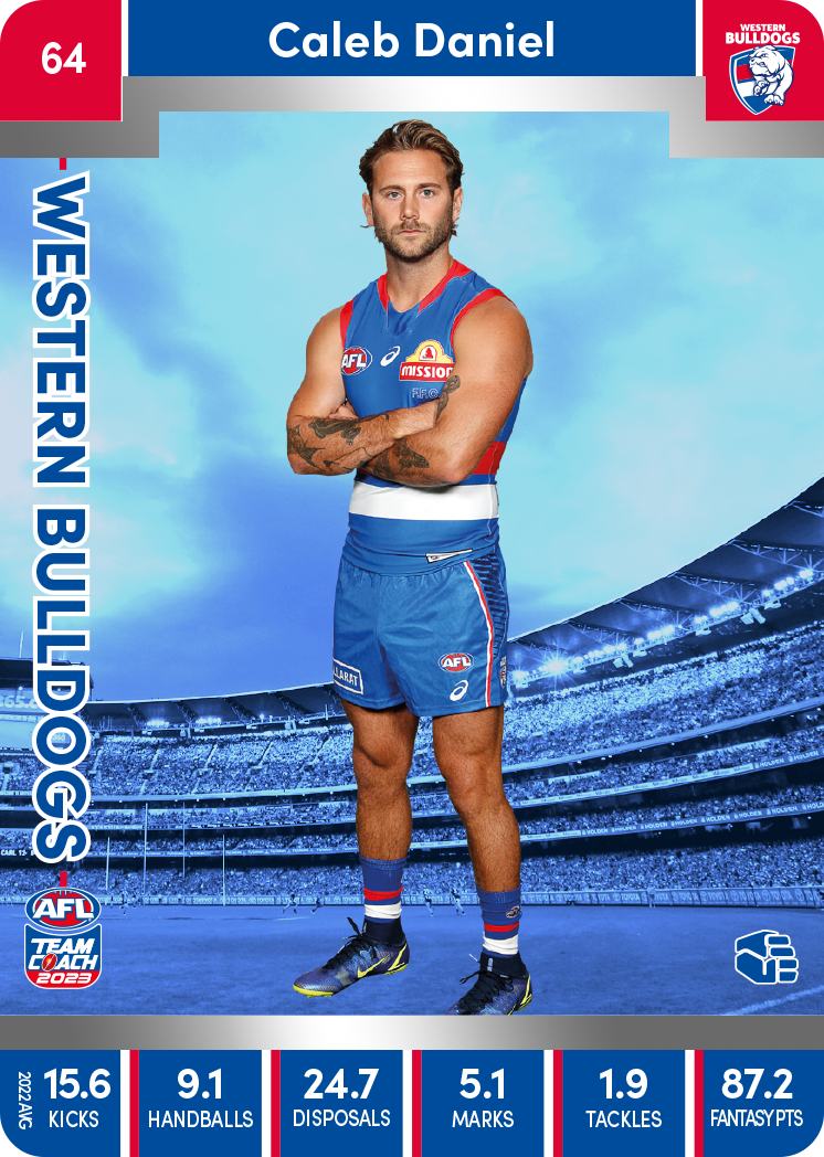 Caleb Daniel, 64, Silver Parallel, 2023 Teamcoach AFL