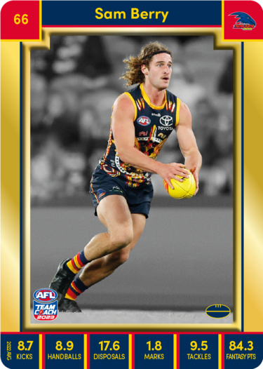 Sam Berry, 66, Gold Parallel, 2023 Teamcoach AFL