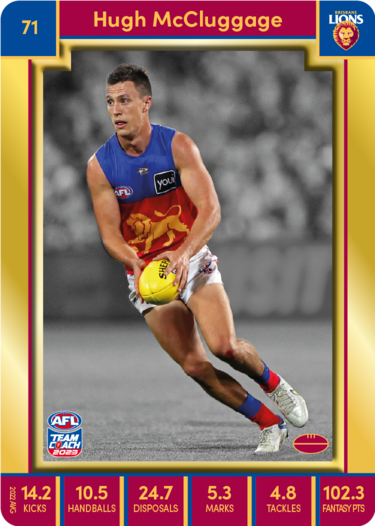 Hugh McCluggage, 71, Gold Parallel, 2023 Teamcoach AFL